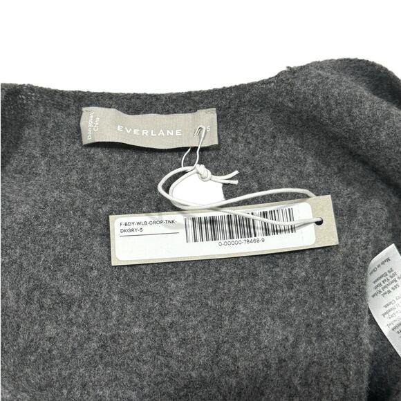 NWT! Everlane The Cozy Stretch Tank Crop Gray Top - Size Small - Picture 6 of 6